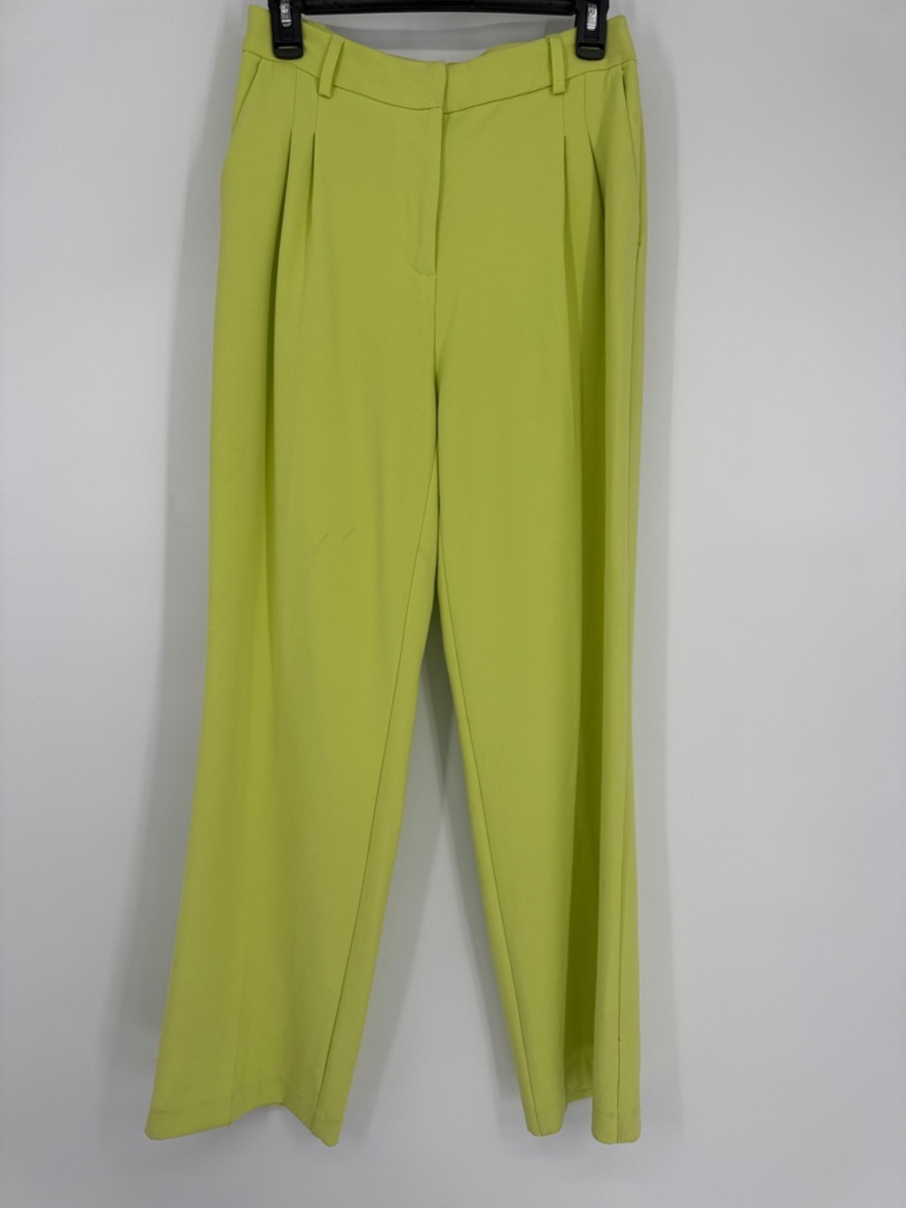 Christian Lacroix High-Waist Wide Leg Pants in Lime Green